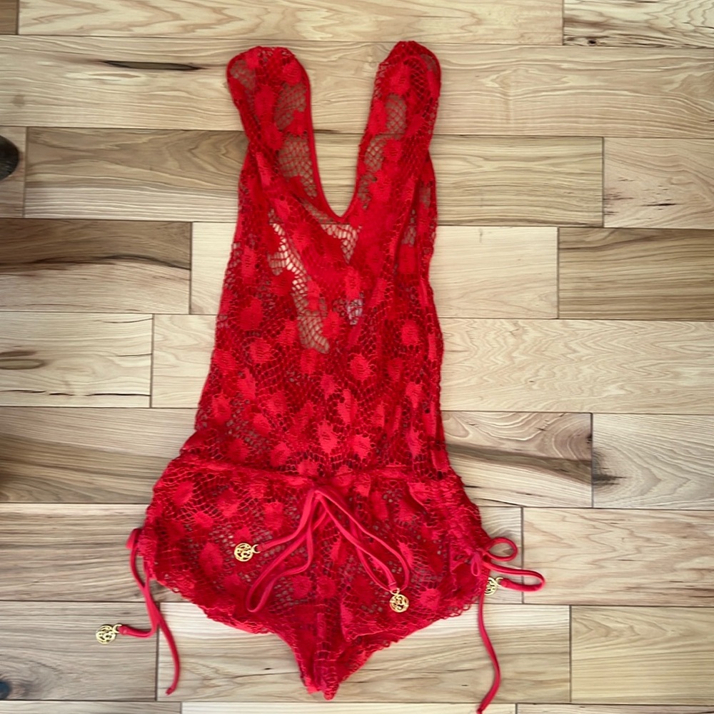 Luli Fama Authentic Red Swim Cover-up ✨